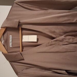 Abercrombie & Fitch Satin Faux Wrap Dress